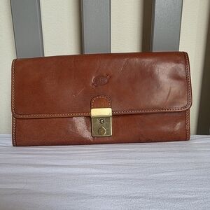 Vintage Leather Travel Jewelry Organizer